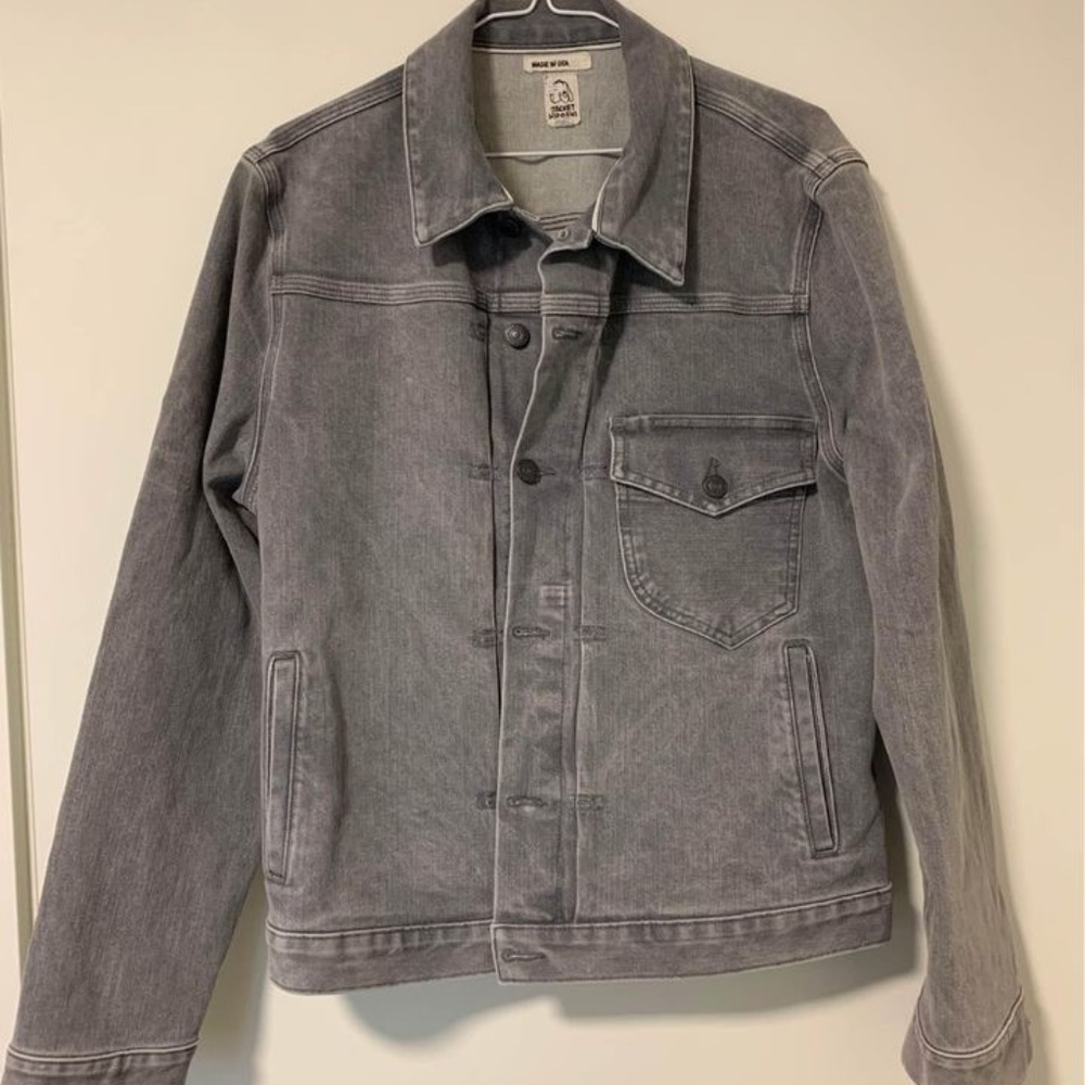 Hiroshi Kato "The Blade" Men’s Gray Stretch Denim Jacket Selvedge Made In USA